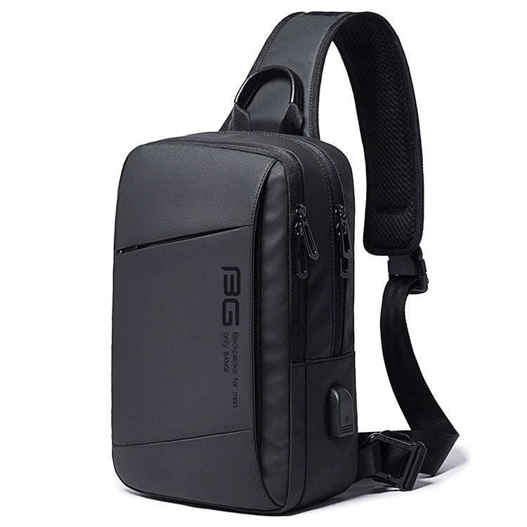 BANGE Fashion Outdoor Sports USB Leisure Shoulder Bag Men Chest Bag(Black) - Crossbody Bags by BANGE | Online Shopping South Africa | PMC Jewellery | Buy Now Pay Later Mobicred