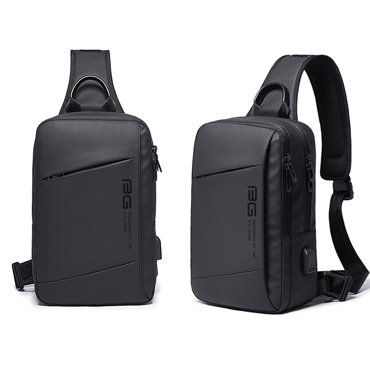 BANGE Fashion Outdoor Sports USB Leisure Shoulder Bag Men Chest Bag(Black) - Crossbody Bags by BANGE | Online Shopping South Africa | PMC Jewellery | Buy Now Pay Later Mobicred