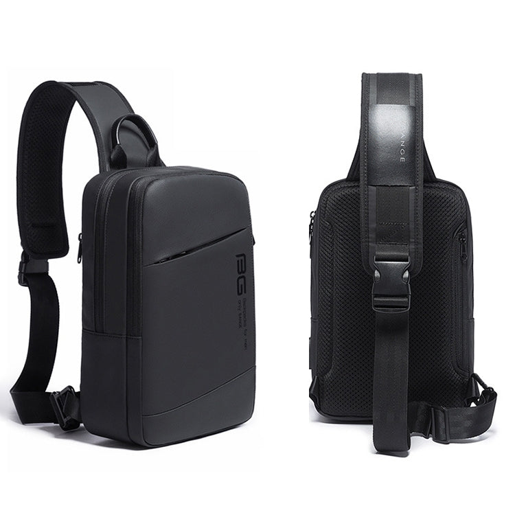 BANGE Fashion Outdoor Sports USB Leisure Shoulder Bag Men Chest Bag(Black) - Crossbody Bags by BANGE | Online Shopping South Africa | PMC Jewellery | Buy Now Pay Later Mobicred