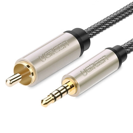 UGREEN 3.5mm to RCA Audio Cable Xiaomi Mi 1/2 TV Digital SPDIF Cable, Length: 1m (Black) - RCA Cable by UGREEN | Online Shopping South Africa | PMC Jewellery | Buy Now Pay Later Mobicred