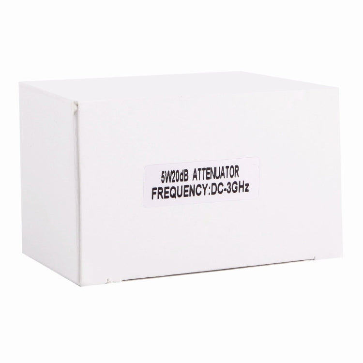 5W 20dBi N Female to N Male DC-13GHz Frequency Gain Attenuator(Silver) - Connectors by PMC Jewellery | Online Shopping South Africa | PMC Jewellery