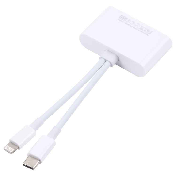 NK-103Pro 3 in 1 8 Pin + USB-C / Type-C Male to USB + TF / SD Card Reader - U Disk & Card Reader by PMC TechLife | Online Shopping South Africa | PMC TechLife