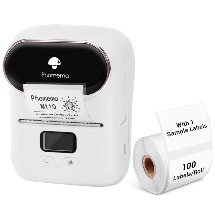 Phomemo M110 Home Handheld Mini Bluetooth Thermal Printer (White) - Printer by PMC TechLife | Online Shopping South Africa | PMC TechLife