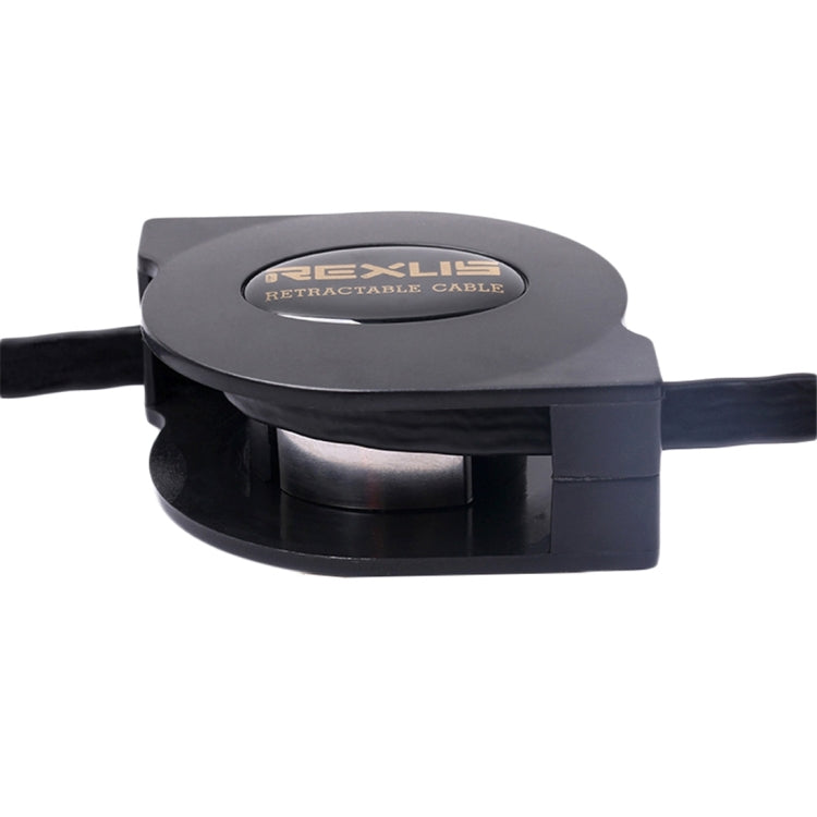 REXLIS 1.5m CAT7 10 Gigabit Retractable Flat Ethernet RJ45 Network LAN Cable(Black) - Lan Cable and Tools by REXLIS | Online Shopping South Africa | PMC TechLife | Buy Now Pay Later Mobicred