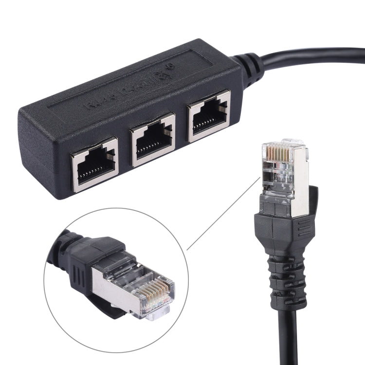 1 to 3 Socket LAN Ethernet Network RJ45 Plug Splitter Extender - Lan Cable and Tools by PMC TechLife | Online Shopping South Africa | PMC TechLife