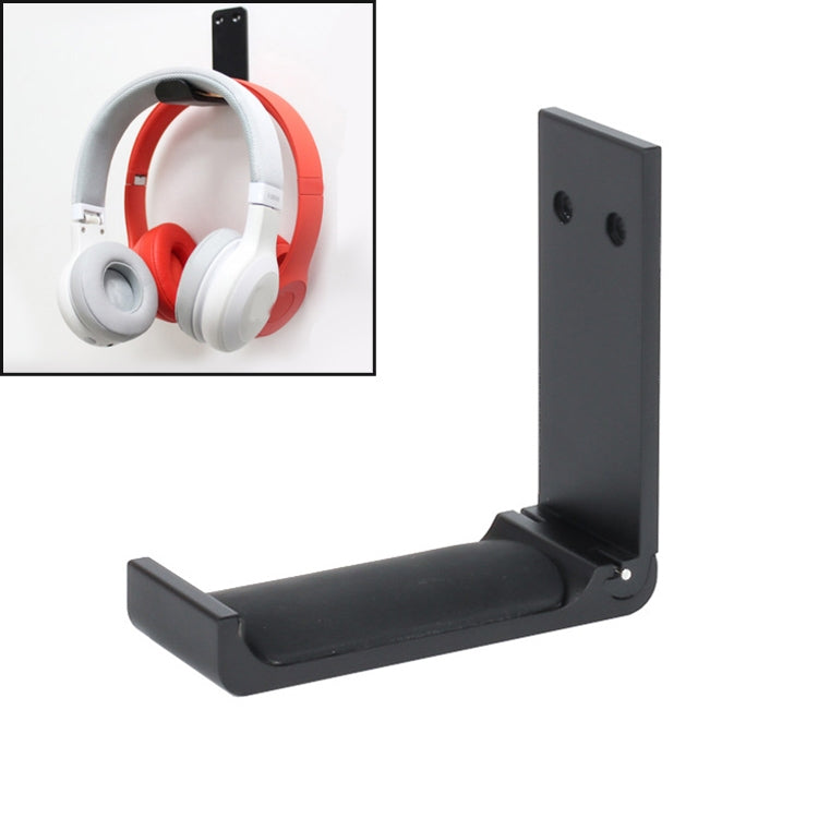 Paste Screw Type Metal Foldable Headset Stand Display Hanger(Black) - Anti-lost & Holder by PMC TechLife | Online Shopping South Africa | PMC TechLife