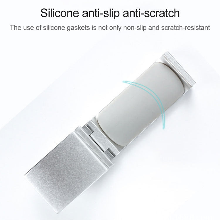 Paste Screw Type Metal Foldable Headset Stand Display Hanger(Silver) - Anti-lost & Holder by PMC TechLife | Online Shopping South Africa | PMC TechLife