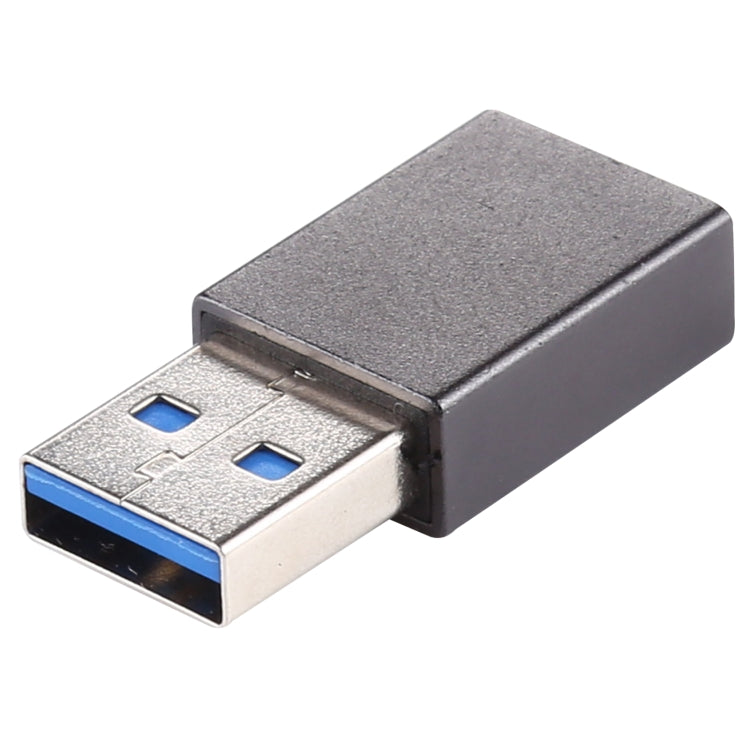 USB 3.0 Male to Type-C / USB-C Female Aluminium Alloy Adapter (Black) - Cable & Adapters by PMC TechLife | Online Shopping South Africa | PMC TechLife