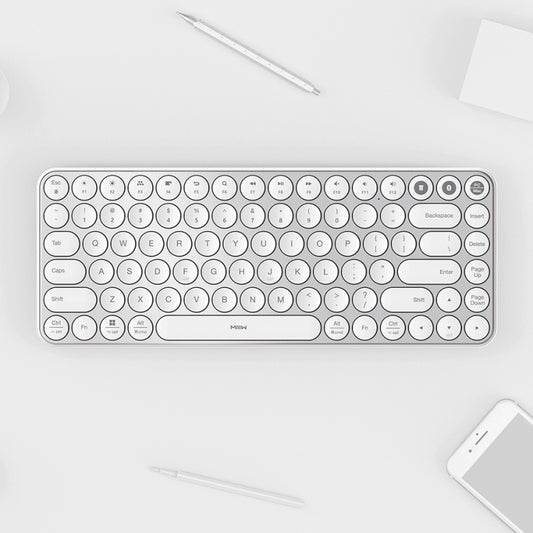 Original Xiaomi Youpin MIIIW 85 Keys 2.4GHz Mini Bluetooth Dual-Mode Wireless Keyboard(White) - Wireless Keyboard by Xiaomi | Online Shopping South Africa | PMC Jewellery