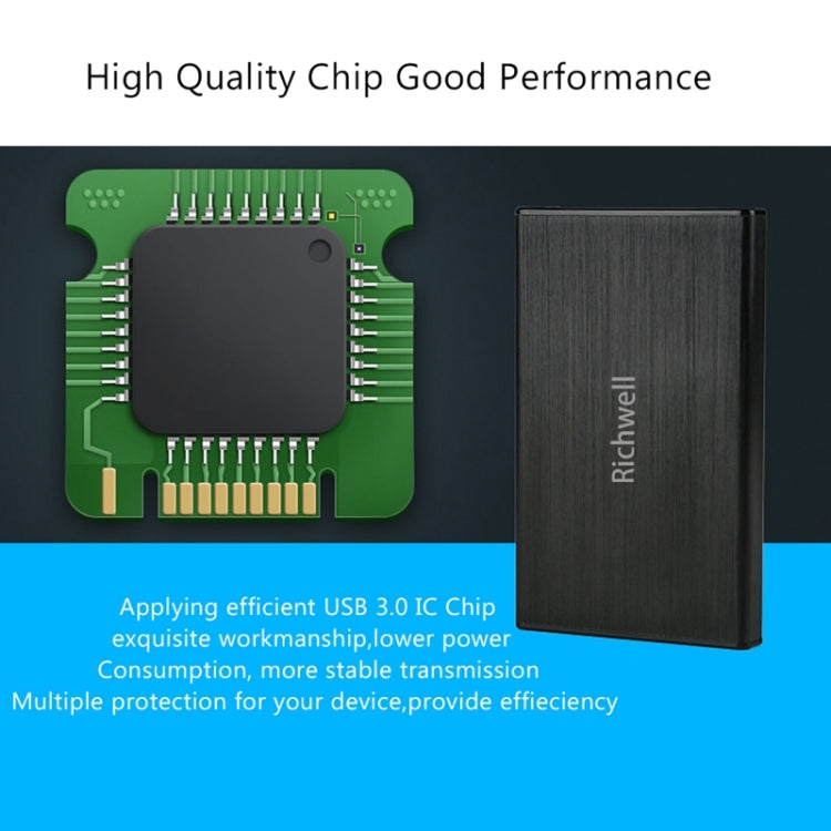 Richwell SATA R23-SATA-500GB 500GB 2.5 inch USB3.0 Interface Mobile Hard Disk Drive(Black) - free shipping - PMC TechLife - Order now!