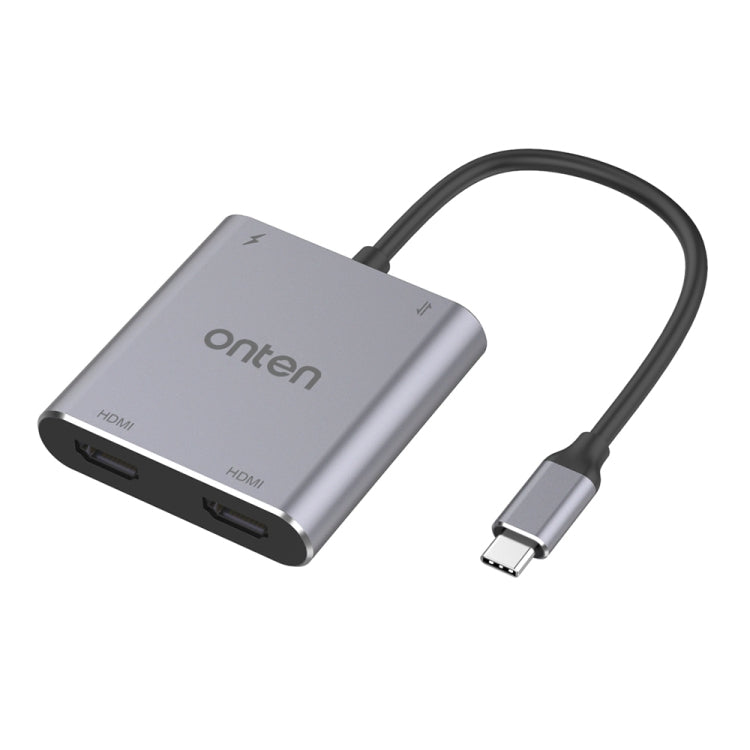 Onten 9175K 4 in 1 USB-C / Type-C to Dual HDMI + USB 3.0 + PD3.0 USB-C / Type-C Charging Port 4K HD Video Converter - free shipping - PMC TechLife - Order now!
