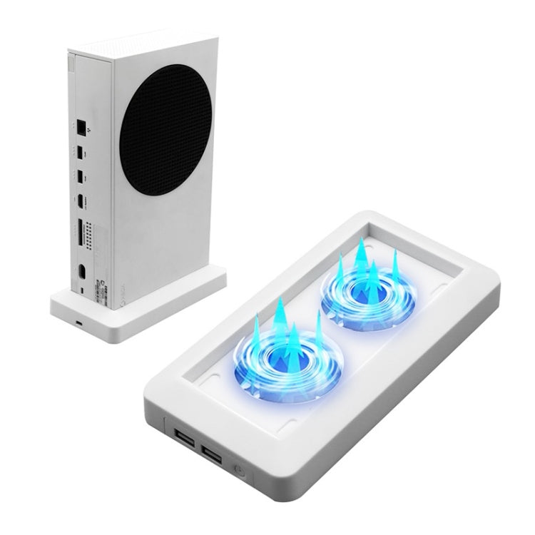 Host Cooling Fan Base with 2 USB Ports for XBOX Series S - Holder by PMC Jewellery | Online Shopping South Africa | PMC Jewellery