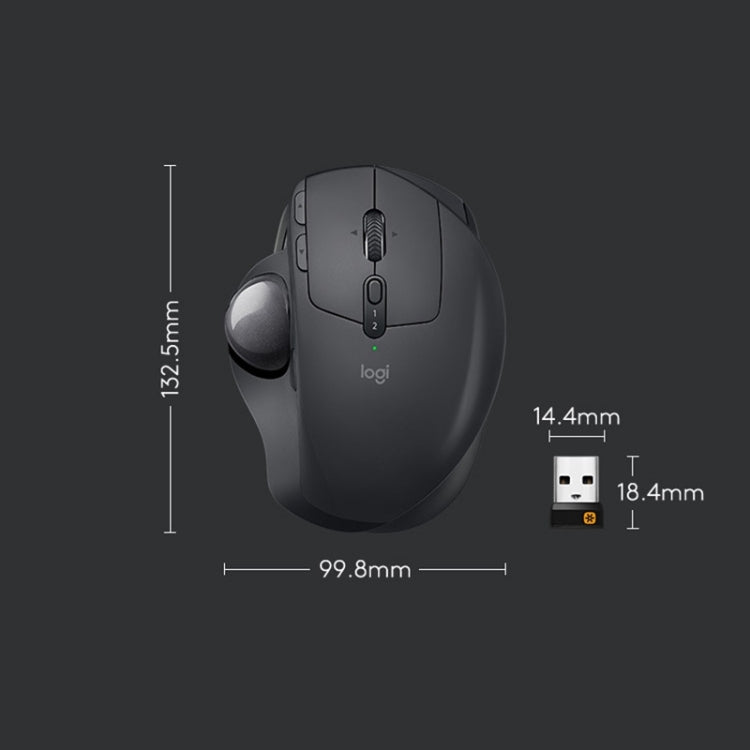 Logitech MX ERGO 440DPI Bluetooth + Unifying Dual-mode Wireless Trackball Optical Mouse(Black) - Wireless Mice by Logitech | Online Shopping South Africa | PMC Jewellery | Buy Now Pay Later Mobicred