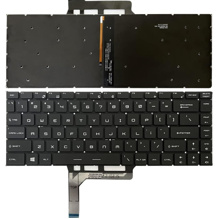 US Version Laptop Keyboard with Backlight for MSI GS65 / GS65VR / MS-16Q2 / Stealth 8SE /8SF / 8SG /Thin 8RE / Thin 8RF (Black) - Replacement Keyboards by PMC Jewellery | Online Shopping South Africa | PMC Jewellery