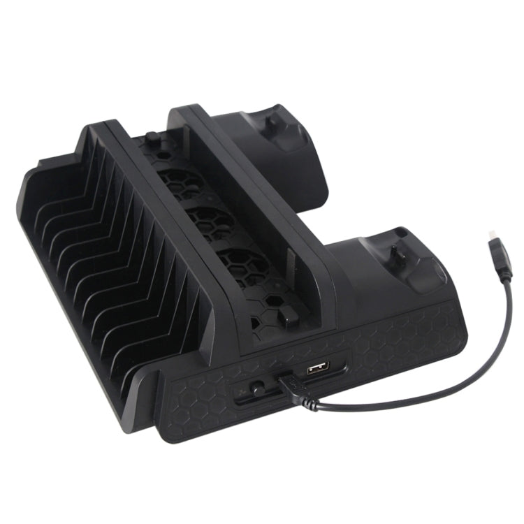 DOBE TP4-882 3 in 1 Game Console Cooling Fan + Game Storage Slots + Game Controller Charging Dock for Sony PS4 / PS4 Pro / PS4 Slim(Black) - free shipping - PMC TechLife - Order now!