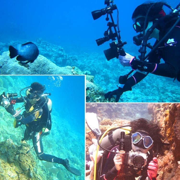 PULUZ Dual Handles Aluminium Alloy Tray Stabilizer for Underwater Camera Housings(Black) - Diving Accessories by PULUZ | Online Shopping South Africa | PMC TechLife | Buy Now Pay Later Mobicred