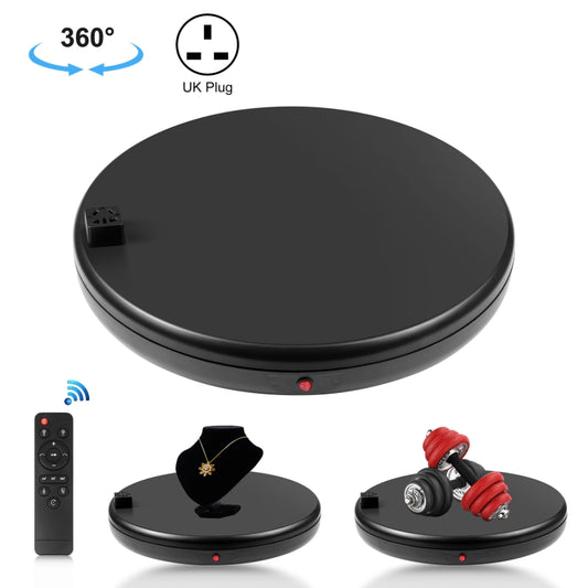 PULUZ 45cm Remote Control Adjusting Speed Rotating Turntable Display Stand with Power Socket, Black, Load 100kg(UK Plug) -  by PULUZ | Online Shopping South Africa | PMC Jewellery | Buy Now Pay Later Mobicred