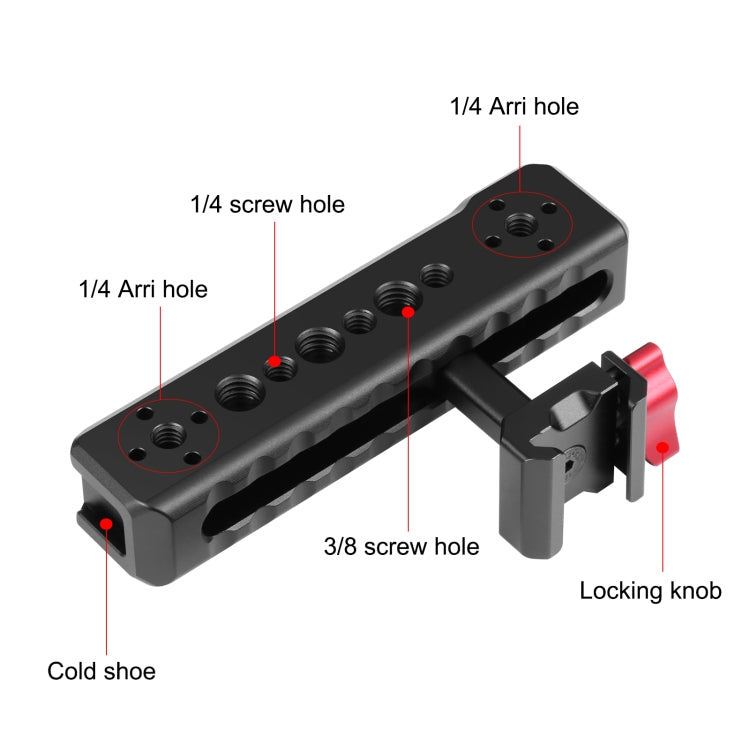 PULUZ Camera Top Handle Hand Grip for Camera Cage (Black) - Camera Stabilizer by PULUZ | Online Shopping South Africa | PMC TechLife | Buy Now Pay Later Mobicred