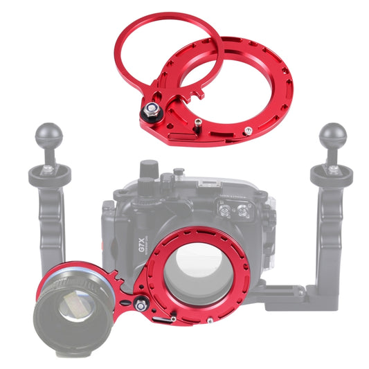 PULUZ Aluminum Alloy 67mm to 67mm Swing Wet-Lens Diopter Adapter Mount for DSLR Underwater Diving Housing(Red) - Diving Accessories by PULUZ | Online Shopping South Africa | PMC Jewellery | Buy Now Pay Later Mobicred