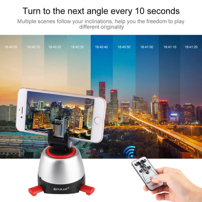 PULUZ Electronic 360 Degree Rotation Panoramic Head with Remote Controller for Smartphones, GoPro, DSLR Cameras(Red) - Tripod Heads by PULUZ | Online Shopping South Africa | PMC Jewellery | Buy Now Pay Later Mobicred