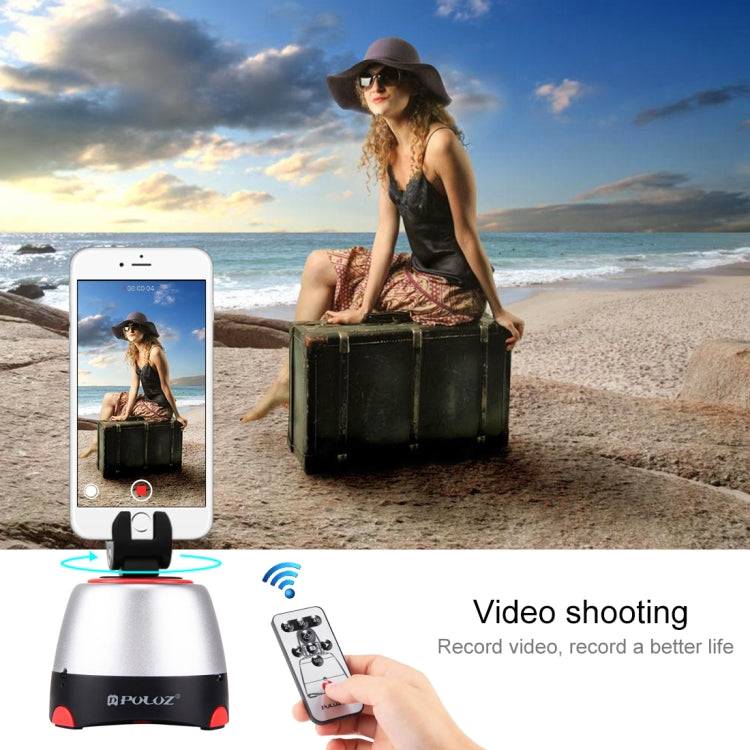 PULUZ Electronic 360 Degree Rotation Panoramic Head with Remote Controller for Smartphones, GoPro, DSLR Cameras(Red) - Tripod Heads by PULUZ | Online Shopping South Africa | PMC Jewellery | Buy Now Pay Later Mobicred