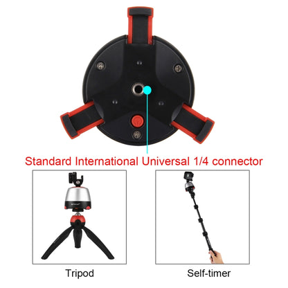 PULUZ Electronic 360 Degree Rotation Panoramic Head with Remote Controller for Smartphones, GoPro, DSLR Cameras(Red) - Tripod Heads by PULUZ | Online Shopping South Africa | PMC Jewellery | Buy Now Pay Later Mobicred