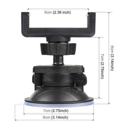 PULUZ 360 Degree Rotating Suction Cup Clamp Holder Bracket For iPhone, Galaxy, Huawei, Xiaomi, Sony, HTC, Google and other Smartphones (Black) - Desktop Holder by PULUZ | Online Shopping South Africa | PMC Jewellery