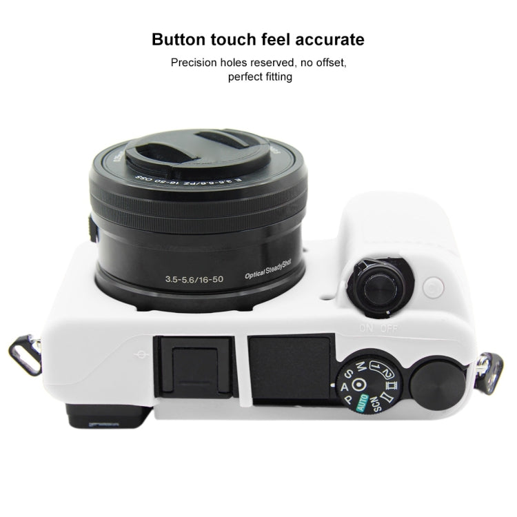 PULUZ Soft Silicone Protective Case for Sony ILCE-6300 / A6400(White) - Protective Case by PULUZ | Online Shopping South Africa | PMC TechLife | Buy Now Pay Later Mobicred