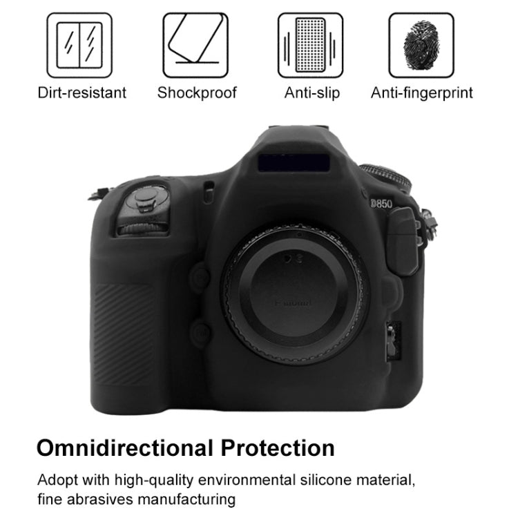 PULUZ Soft Silicone Protective Case for Nikon D850(Black) - Protective Case by PULUZ | Online Shopping South Africa | PMC TechLife | Buy Now Pay Later Mobicred