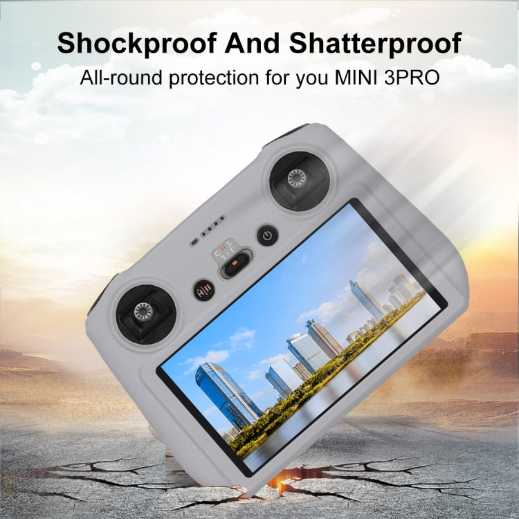 For DJI Mini 3 Pro / DJI RC with Screen PULUZ Silicone Protective Case(Grey) - Carry Cases & Bags by PULUZ | Online Shopping South Africa | PMC TechLife | Buy Now Pay Later Mobicred