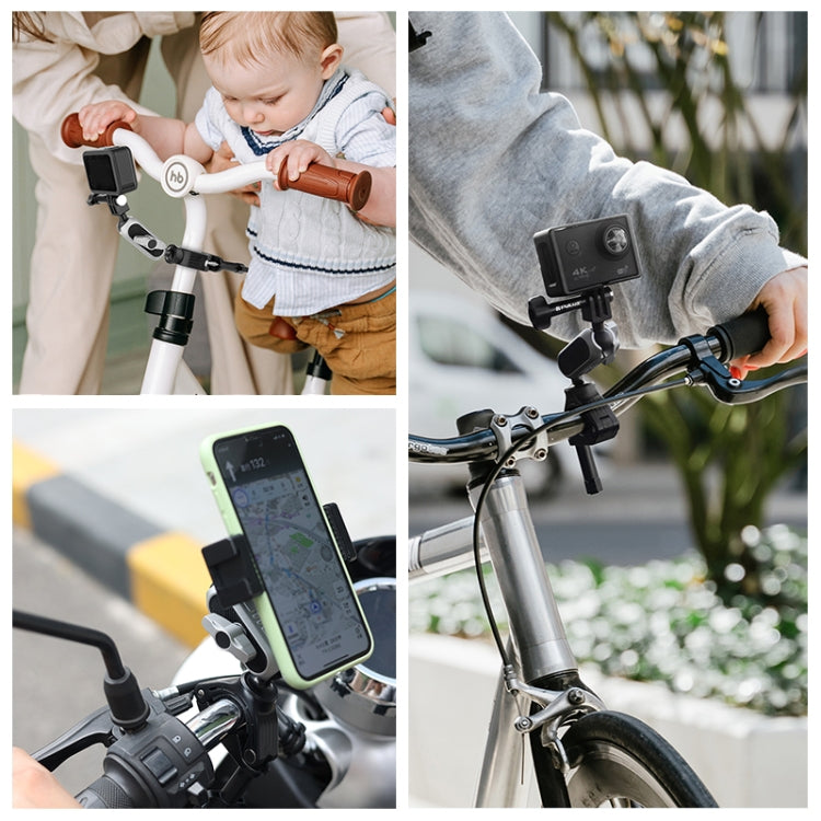 PULUZ Handlebar  Arm Mount with Phone Clamp & Mount Adapter & Long Screw - Helmet Mount by PULUZ | Online Shopping South Africa | PMC Jewellery