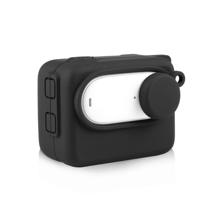 For Insta360 GO 3 PULUZ Camera Charging Case Silicone Case with Lens Cap & Strap (Black) - Case & Bags by PULUZ | Online Shopping South Africa | PMC Jewellery