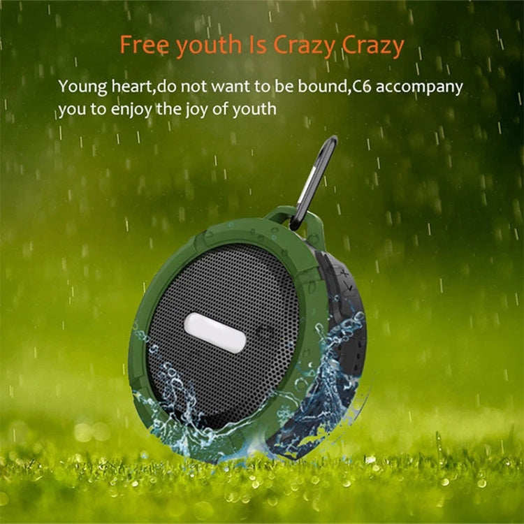 C6 Outdoor Waterproof Bluetooth Speaker with Suction, Support Hands-free Calling(Blue) - Waterproof Speaker by PMC TechLife | Online Shopping South Africa | PMC TechLife