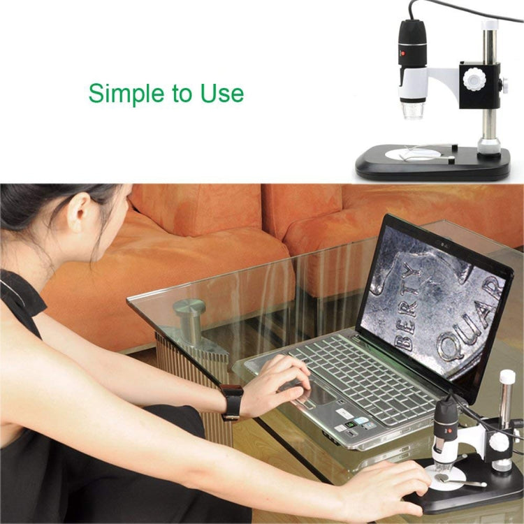 DMS-MDS800 40X-800X Magnifier 2.0MP Image Sensor USB Digital Microscope with 8 LEDs & Professional Stand - Digital Microscope by PMC Jewellery | Online Shopping South Africa | PMC Jewellery | Buy Now Pay Later Mobicred