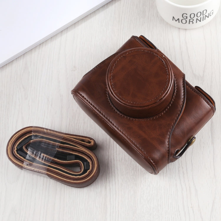 Full Body Camera PU Leather Case Bag with Strap for FUJIFILM X10 / X20(Coffee) - Leather Bag by PMC TechLife | Online Shopping South Africa | PMC TechLife