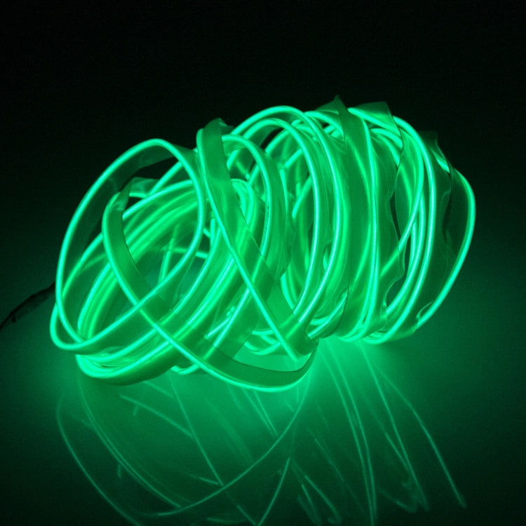 EL Cold Green Light Waterproof Flat Flexible Car Strip Light with Driver for Car Decoration, Length: 5m(Green) - free shipping - PMC TechLife - Order now!