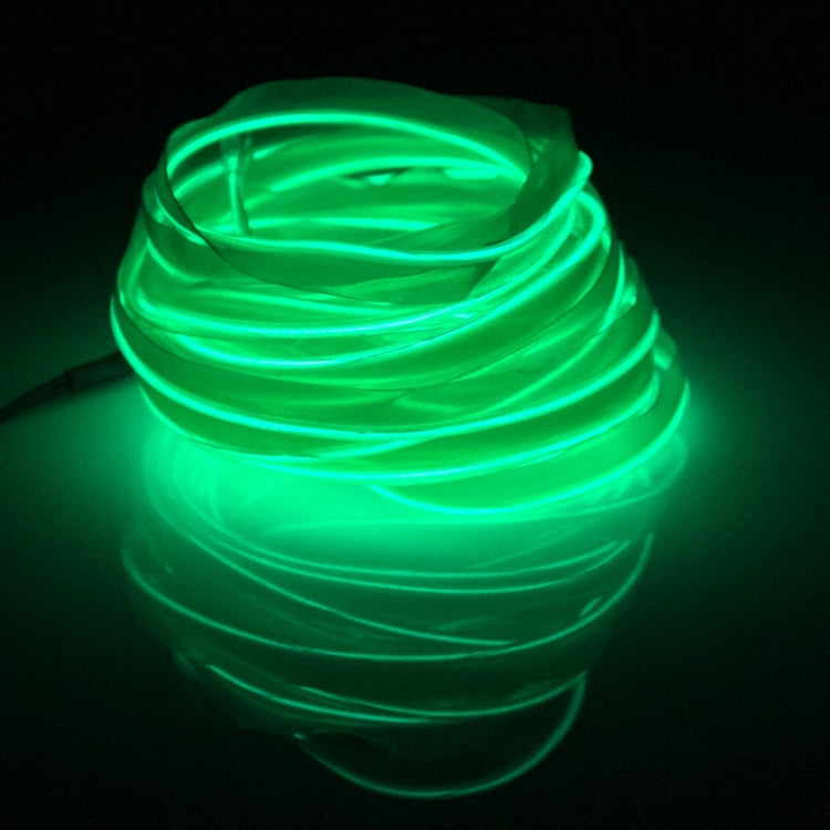 EL Cold Green Light Waterproof Flat Flexible Car Strip Light with Driver for Car Decoration, Length: 5m(Green) - free shipping - PMC TechLife - Order now!