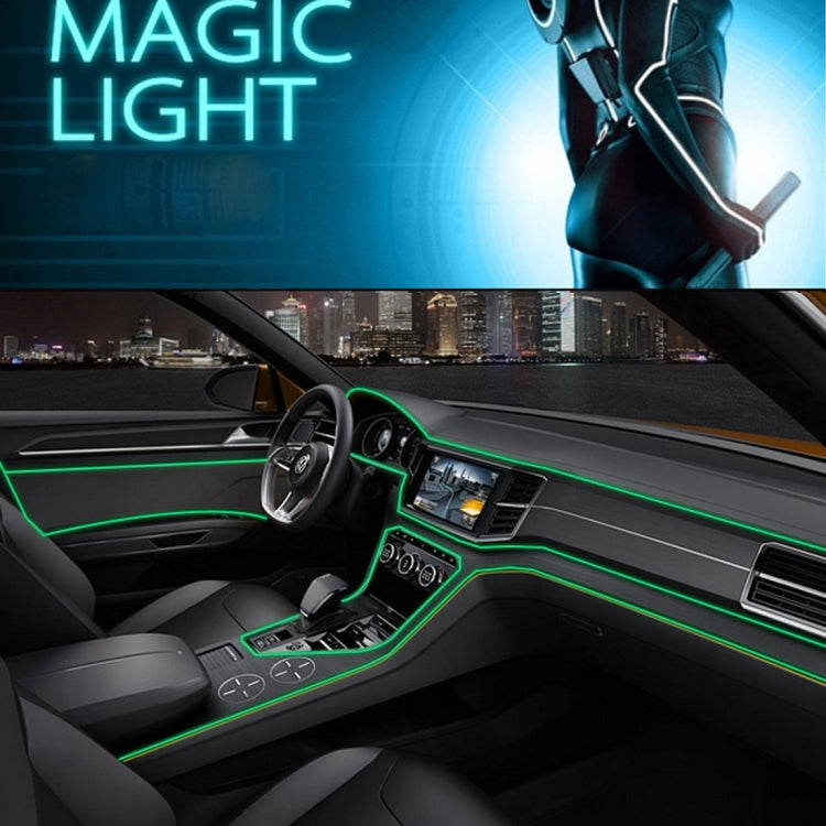 EL Cold Green Light Waterproof Flat Flexible Car Strip Light with Driver for Car Decoration, Length: 5m(Green) - free shipping - PMC TechLife - Order now!