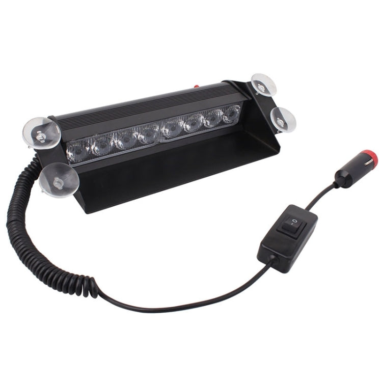 8W 800LM 8-LED Blue Light 3-Modes Adjustable Angle Car Strobe Flash Dash Emergency Light Warning Lamp with Suckers, DC 12V - Warning Lights by PMC Jewellery | Online Shopping South Africa | PMC Jewellery