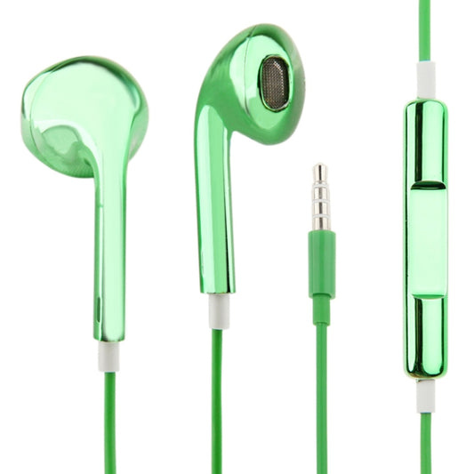3.5mm Stereo Electroplating Wire Control Earphone for Android Phones / PC / MP3 Player / Laptops(Green) - In Ear Wired Earphone by PMC Jewellery | Online Shopping South Africa | PMC Jewellery