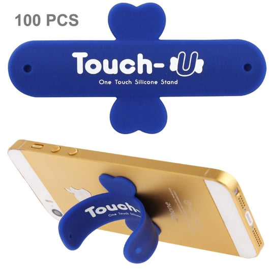 100 PCS Touch-u One Touch Universal Silicone Stand Holder(Dark Blue) - Desktop Holder by PMC Jewellery | Online Shopping South Africa | PMC Jewellery