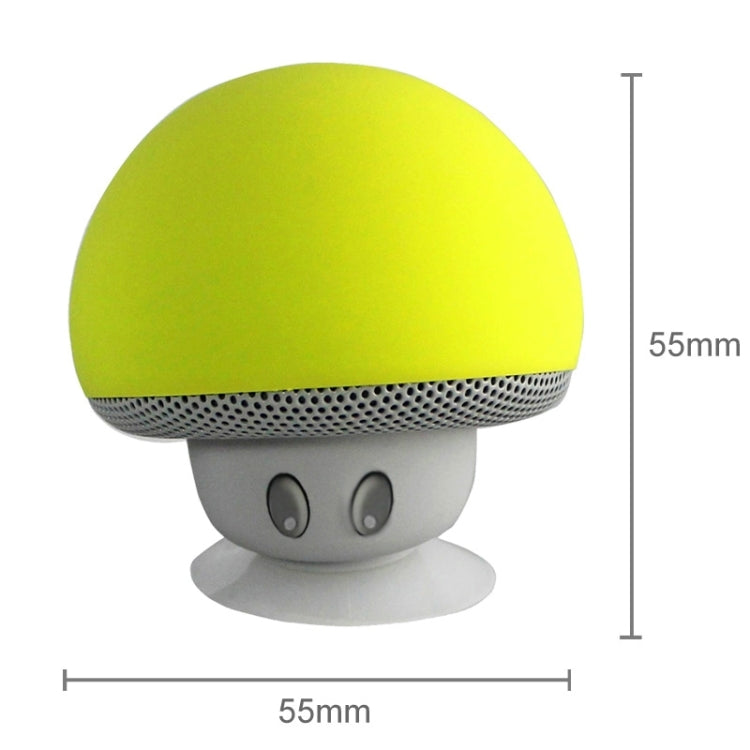 Mushroom Shape Bluetooth Speaker with Suction Holder(Yellow) - Desktop Speaker by PMC TechLife | Online Shopping South Africa | PMC TechLife