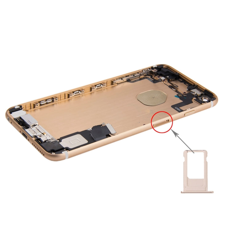 Battery Back Cover Assembly with Card Tray for iPhone 6s Plus(Gold) - iPhone 6S/6S Plus Parts by PMC Jewellery | Online Shopping South Africa | PMC Jewellery