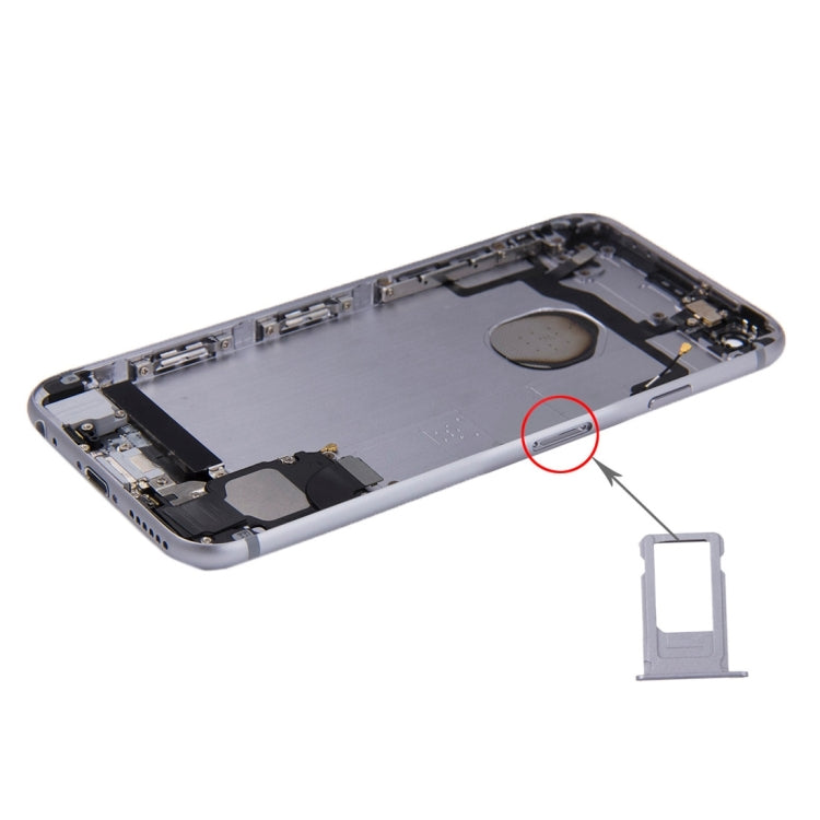 Battery Back Cover Assembly with Card Tray for iPhone 6s(Grey) - iPhone 6S/6S Plus Parts by PMC Jewellery | Online Shopping South Africa | PMC Jewellery