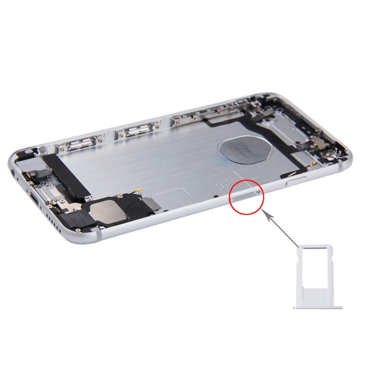 Battery Back Cover Assembly with Card Tray for iPhone 6s(Silver) - iPhone 6S/6S Plus Parts by PMC Jewellery | Online Shopping South Africa | PMC Jewellery