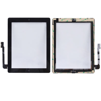 (Controller Button + Home Key Button PCB Membrane Flex Cable + Touch Panel Installation Adhesive)  Touch Panel for New iPad (iPad 3)(Black) - iPad 3 Parts by PMC TechLife | Online Shopping South Africa | PMC TechLife