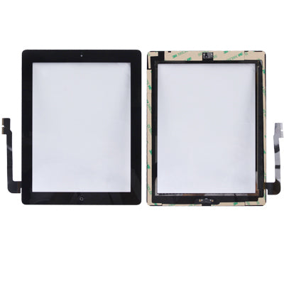 (Controller Button + Home Key Button PCB Membrane Flex Cable + Touch Panel Installation Adhesive)  Touch Panel for New iPad (iPad 3)(Black) - iPad 3 Parts by PMC Jewellery | Online Shopping South Africa | PMC Jewellery