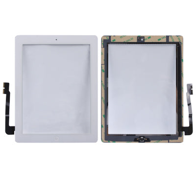 (Controller Button + Home Key Button PCB Membrane Flex Cable + Touch Panel Installation Adhesive)  Touch Panel for New iPad (iPad 3)(White) - iPad 3 Parts by PMC Jewellery | Online Shopping South Africa | PMC Jewellery
