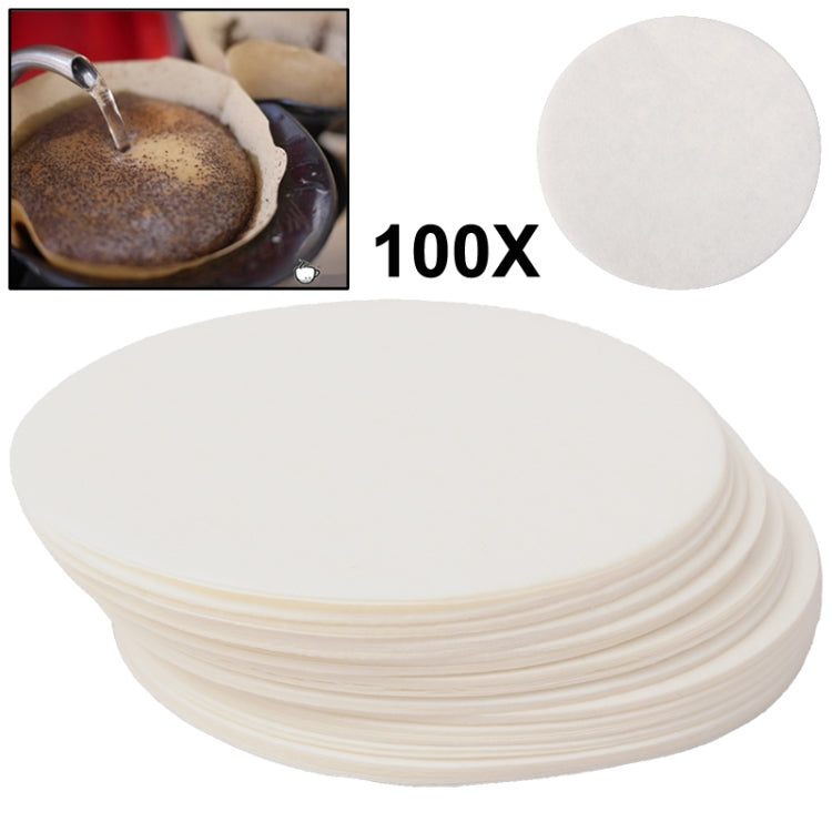 100 PCS Round Coffee Filter Paper, Diameter 60mm(White) - Coffee Tools by PMC TechLife | Online Shopping South Africa | PMC TechLife