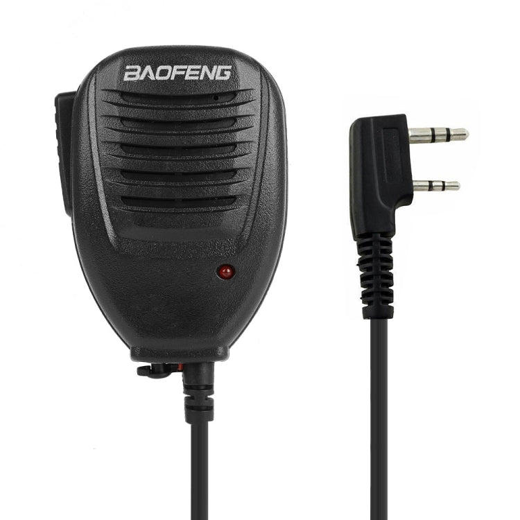 Baofeng Clip-on Speaker Microphone for Walkie Talkies, 3.5mm + 2.5mm Earphone + Mic Plug(Black) - Microphones & Headsets by PMC TechLife | Online Shopping South Africa | PMC TechLife | Buy Now Pay Later Mobicred